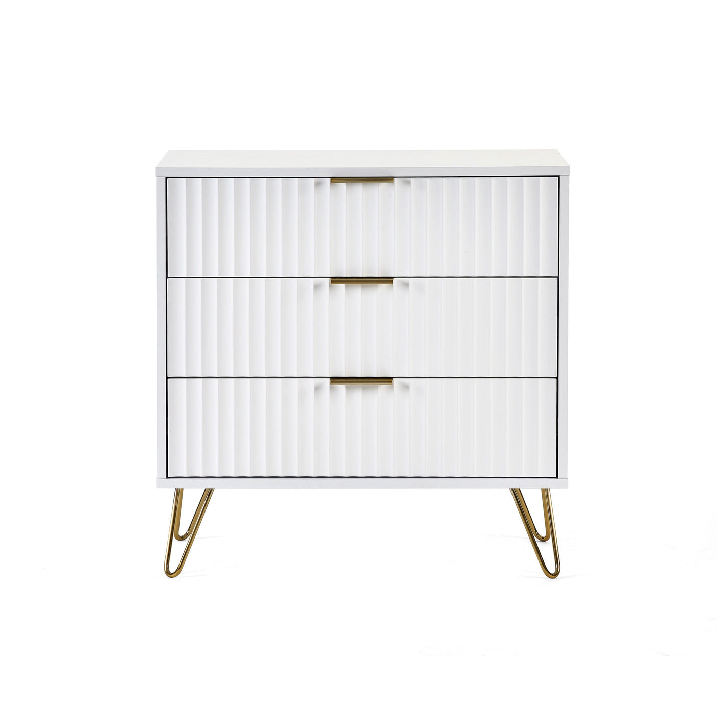 Murano 3 Drawer Chest - White - MUR002