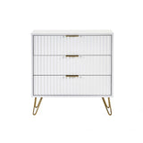 Murano 3 Drawer Chest - White - MUR002