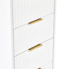 Murano 5 Drawer Tallboy - White - MUR003