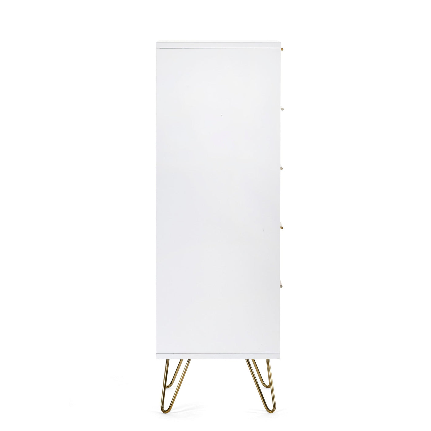 Murano 5 Drawer Tallboy - White - MUR003