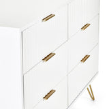 Murano 6 Drawer Chest - White - MUR005