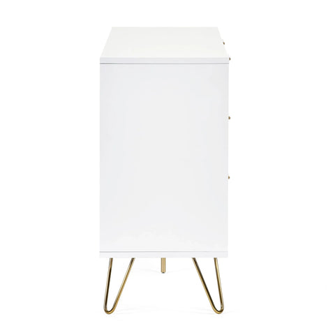 Murano 6 Drawer Chest - White - MUR005