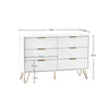 Murano 6 Drawer Chest - White - MUR005
