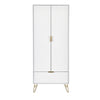 Murano 2 Door 1 Drawer Wardrobe - White - MUR006