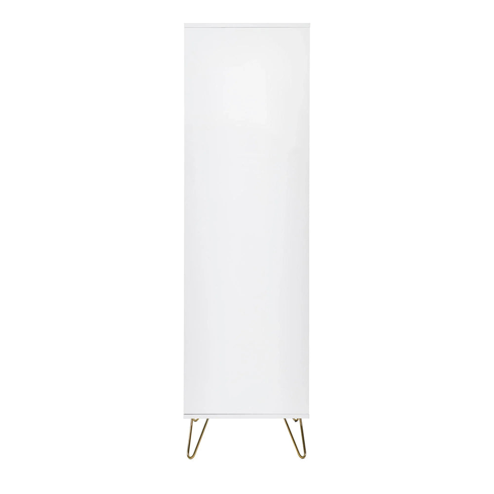 Murano 2 Door 1 Drawer Wardrobe - White - MUR006