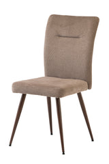 Mocha Fabric Dining Chair with Wenge Legs  Elegant Dining Furniture