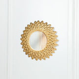 Round 48cm Sunflower Metal Wall Mirror