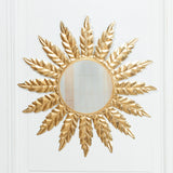 Round 76cm Flower Metal Wall Mirror