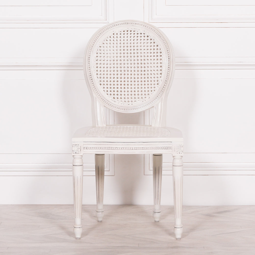Off White Chateau Rattan Dining Chair