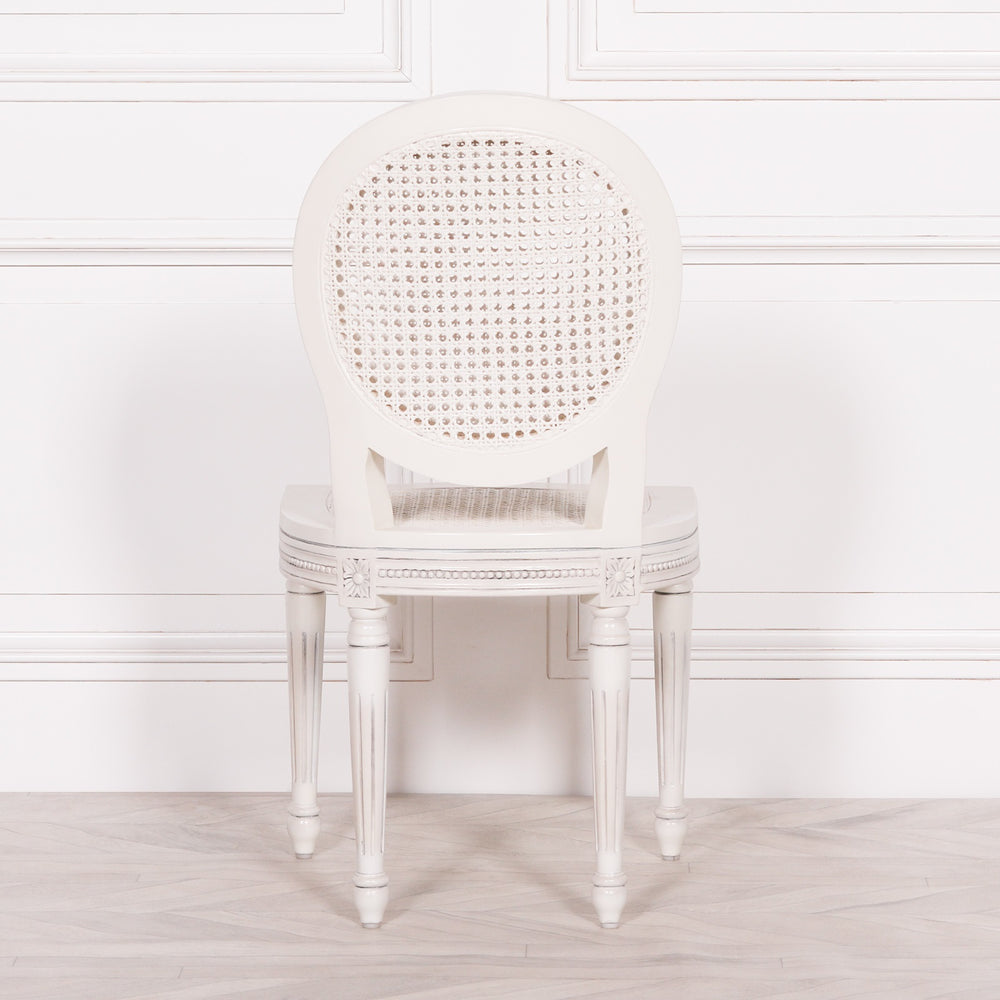 Off White Chateau Rattan Dining Chair