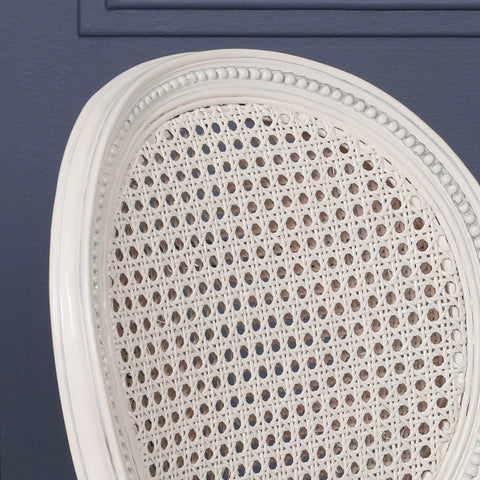 Off White Chateau Rattan Dining / Bedroom Arm Chair