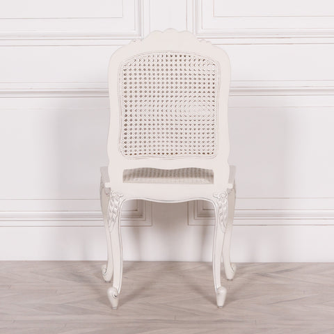 Off White Rattan Dining / Bedroom Chair