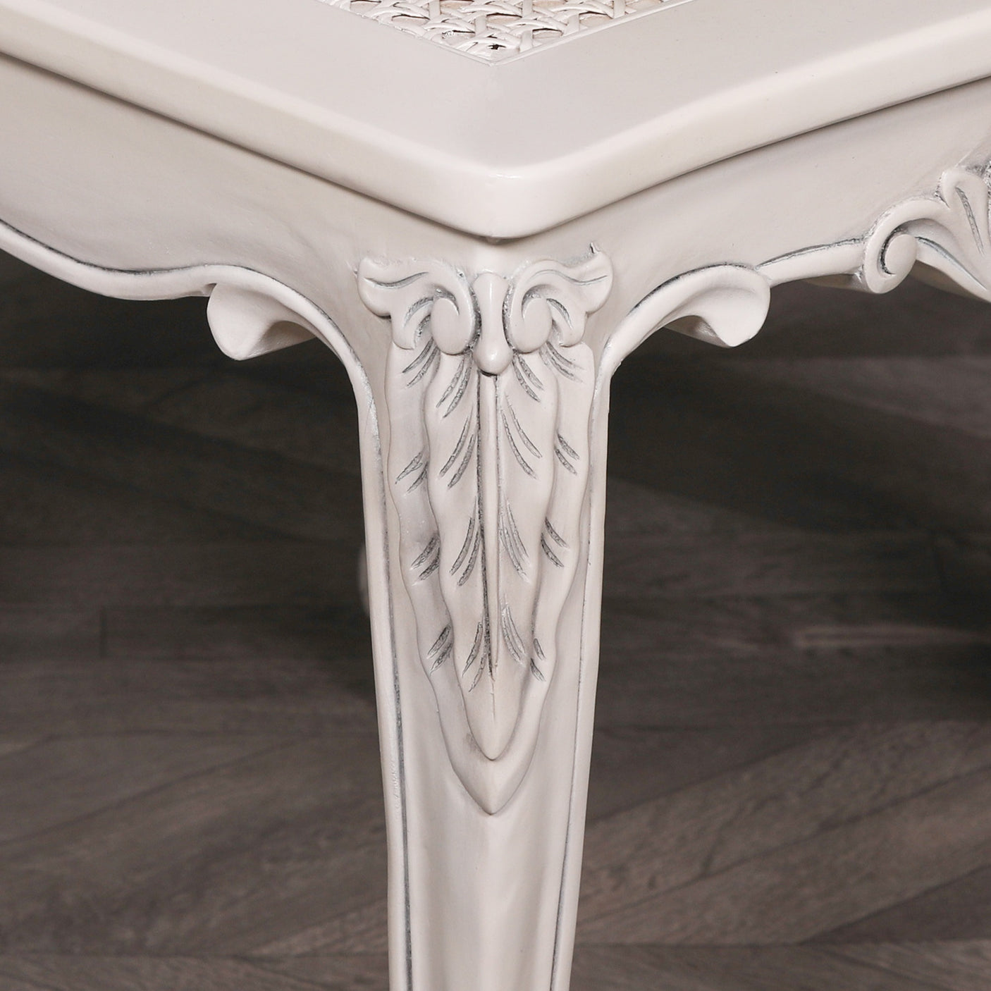 Off White Rattan Dining / Bedroom Chair