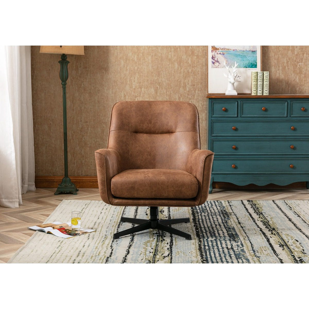 Felicia Swivel Chair Saddle Tan