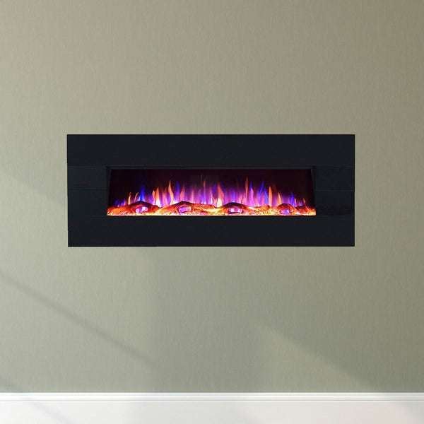 Ezee Glow 50" Zara Black Wall Mounted Electric Fire