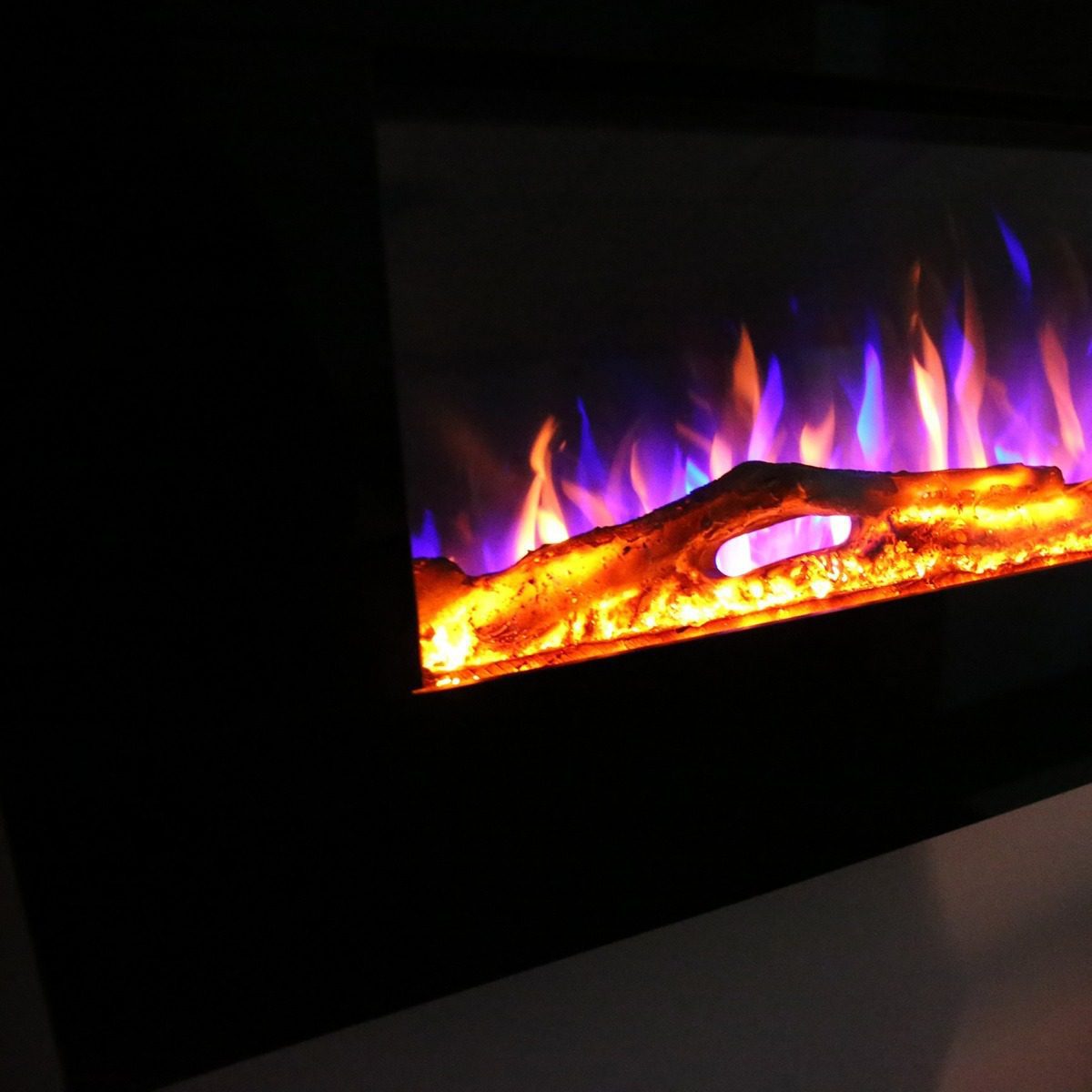 Ezee Glow 60" Grand Zara Black Wall Hung Fire