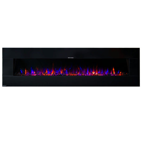 Ezee Glow 72'' Xl Zara Black Wall Hung Electric Fire