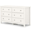 Maine 6 Drawer Wide Chest - Black - MAI155