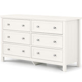 Maine 6 Drawer Wide Chest - Black - MAI155
