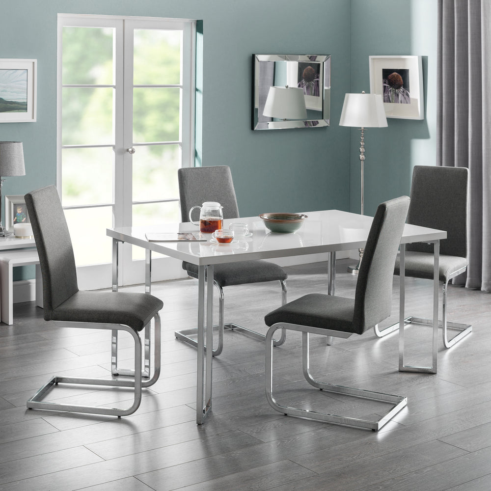 Roma Cantilever Dining Chair (Set of 2) - Grey - ROM102