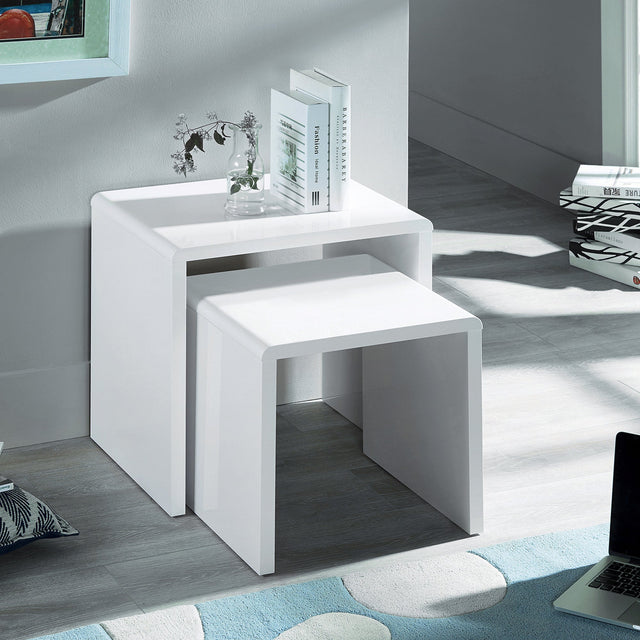 Manhattan Nest Of 2 Tables - White - MAN302