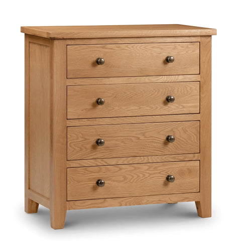 Marlborough 4 Drawer Chest - Light Brown - MAR203