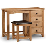 Marlborough Single Pedestal Dressing Table - Light Brown - MAR207