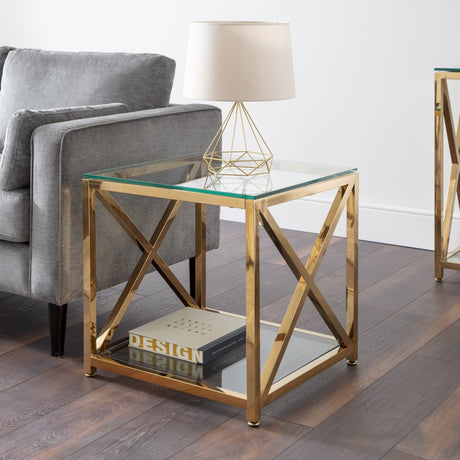 Miami Lamp Table - Gold - MIA202