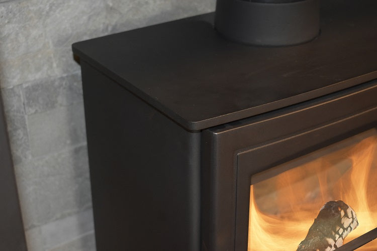 Mourne Eco 12 stove installed in a modern living room setting