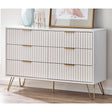 Murano 6 Drawer Chest - White - MUR005