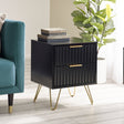 Murano Lamp Table - Black - MUR101