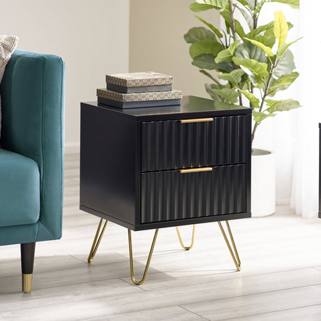 Murano Lamp Table - Black - MUR101