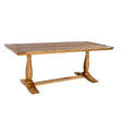 Wooden dining table on a white background