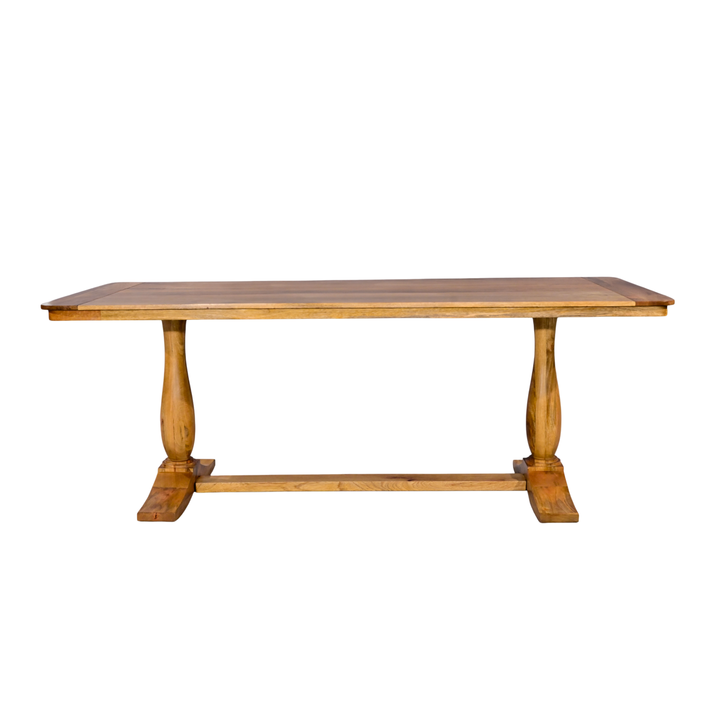 Wooden table with a white background