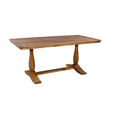 Wooden table with a white background