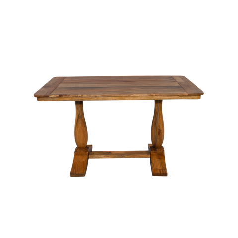 Wooden table with a white background
