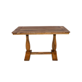 Wooden table with a white background