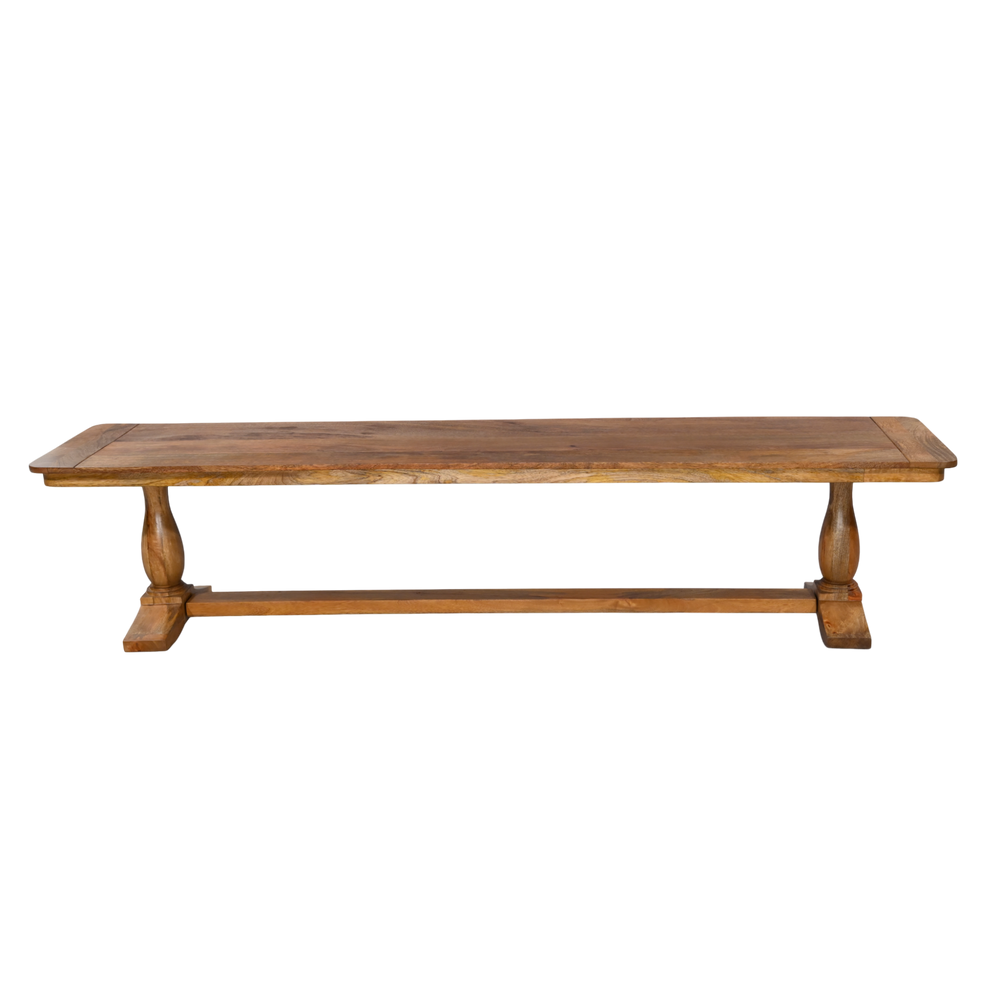 Wooden table on a white background