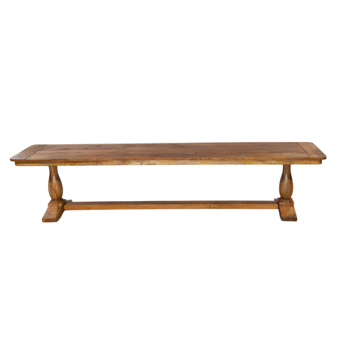 Wooden table on a white background