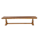 Wooden table on a white background