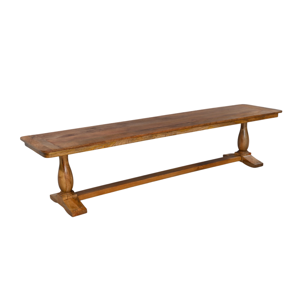 Wooden bench on a white background
