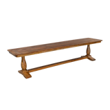 Wooden bench on a white background