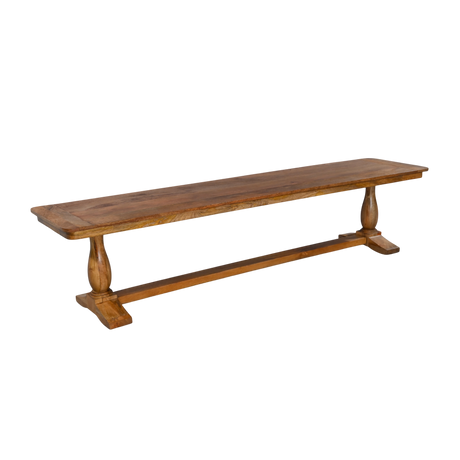Wooden bench on a white background
