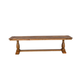 Wooden table with a rustic design on a white background