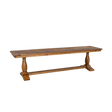 Wooden bench with a rustic design on a white background