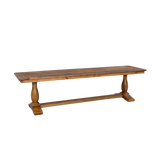 Wooden bench with a rustic design on a white background