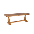 Wooden table with a rustic design on a white background