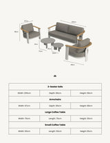 Image of NAIA 5 Seater Lounging Set with Coffee Table