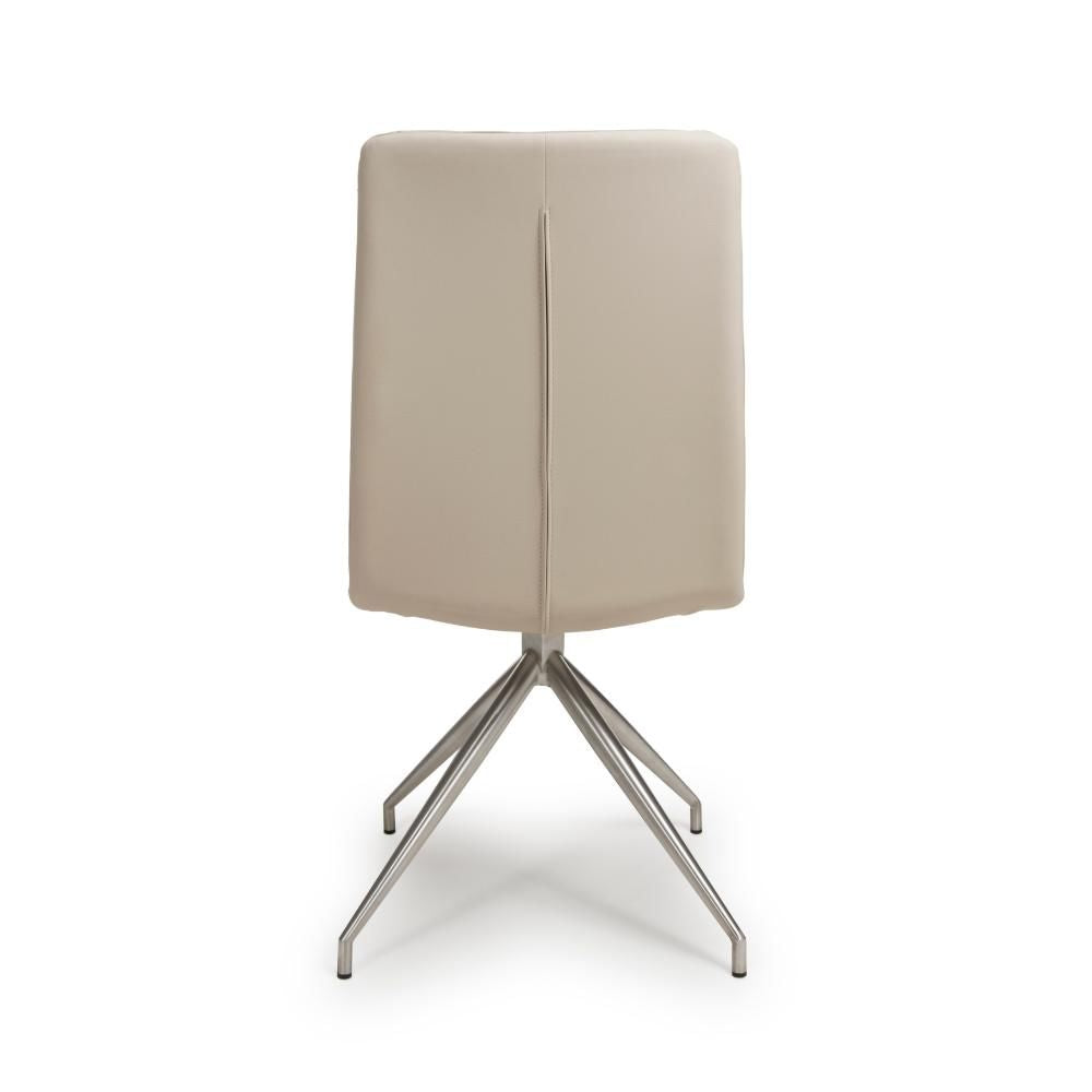 Nobo Swivel Chair Brushed Steel Taupe(sold in 2's) - Image 4