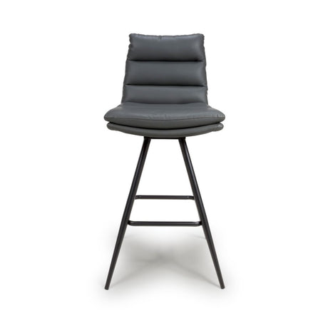Nobo Swivel Bar Chair - Grey (sold in 2's) - Main Image
